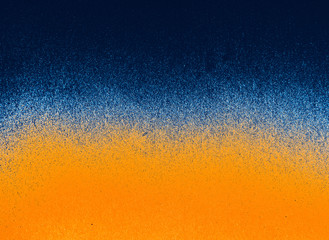 Injet grainy graduated background material in dark blue and orange tones with half-tone grainy transition for use in graphic design as a text backdrop.