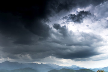 Black clouds. Rain Clouds on the sky
