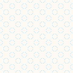 Subtle vector ornament with thin circles. Fine line seamless pattern. Beige and light blue colors. Pastel abstract background. Modern geometric texture. Delicate repeat design for decoration, fabric