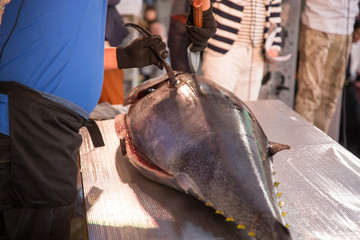 マグロの解体ショー