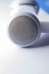 White earphone with white background