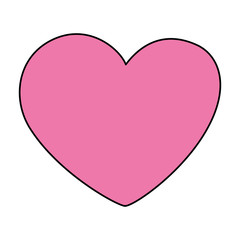 cute heart love isolated icon