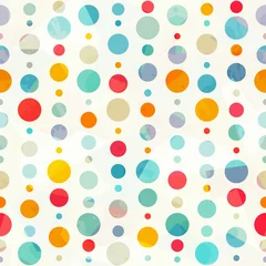 Gordijnen gekleurd cirkel naadloos patroon © gudinny