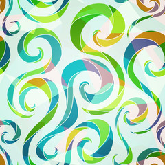 colored spiral seamless pattern