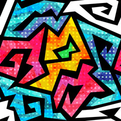 cloth geometric seamless pattern with grunge effect