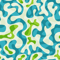 Fototapeta na wymiar green blobs seamless pattern