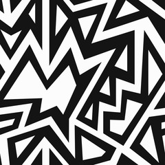 monochrome african seamless pattern