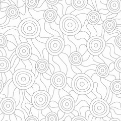 monochrome fungus seamless pattern