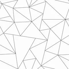 Keuken foto achterwand Zwart wit geometrisch modern monochroom driehoek naadloos patroon