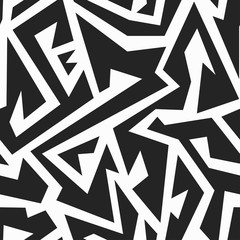 monochrome tribal seamless pattern