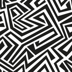 monochrome tribal seamless pattern