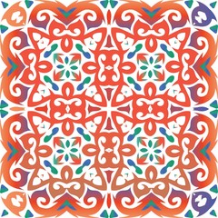 Antique ornate tiles talavera mexico.