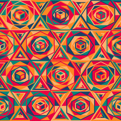 multicolor mosaic seamless pattern