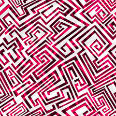 red maze seamless pattern