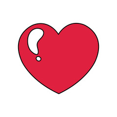 cute heart love isolated icon