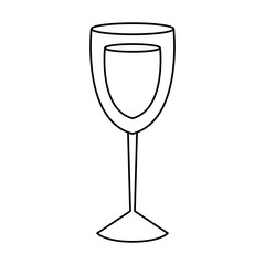 cup glass with wine isolated icon