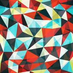 retro mosaic triangle seamless pattern