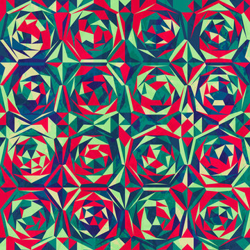 retro mosaic seamless pattern with gluss effect