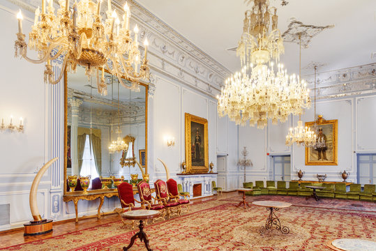 Beautiful view of the Talar-e Aaj at the Golestan Palace