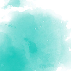 Turquoise watercolour Transparent underwater blue ocean background. Vintage wallpaper. Blue abstract Hand drawing style. Vacation, summer.