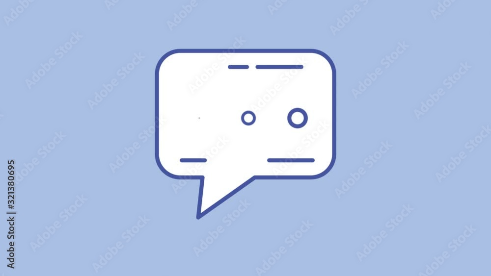 Poster answer line icon on the alpha channel