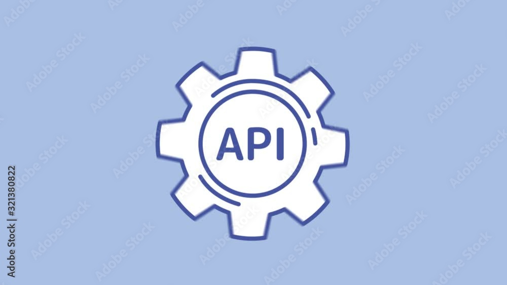 Poster api line icon on the alpha channel