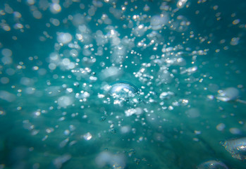 Bubbles underwater, Sydney Australia