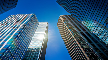 Fototapeta na wymiar 高層ビル群のある都市風景のイメージ