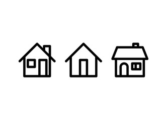 Home & House Icon. Building Icon Set Vector Logo Symbol.
