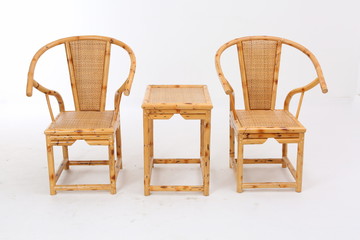 In some Asian countries and China, craftsmen use cane or wicker furniture on a white background. It can make people relaxed and happy. Usually this material can be used for backrest, rocking chair, ta