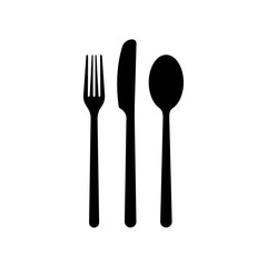 Cutlery icon vector for restaurant and food symbol. fork, spoon and knife icon