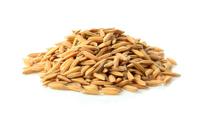 paddy rice on white background