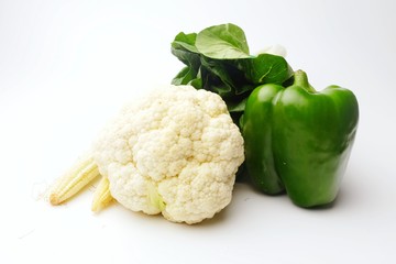 cauliflower isolated on white background