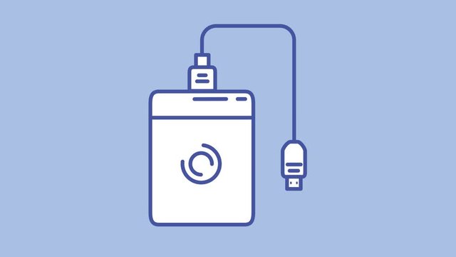 External drive line icon on the Alpha Channel