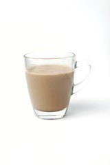 glass of milk isolated on white