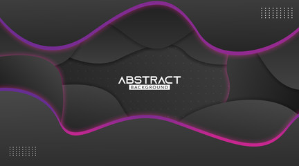 Black And Purple Wavy Abstract Background Wallpaper