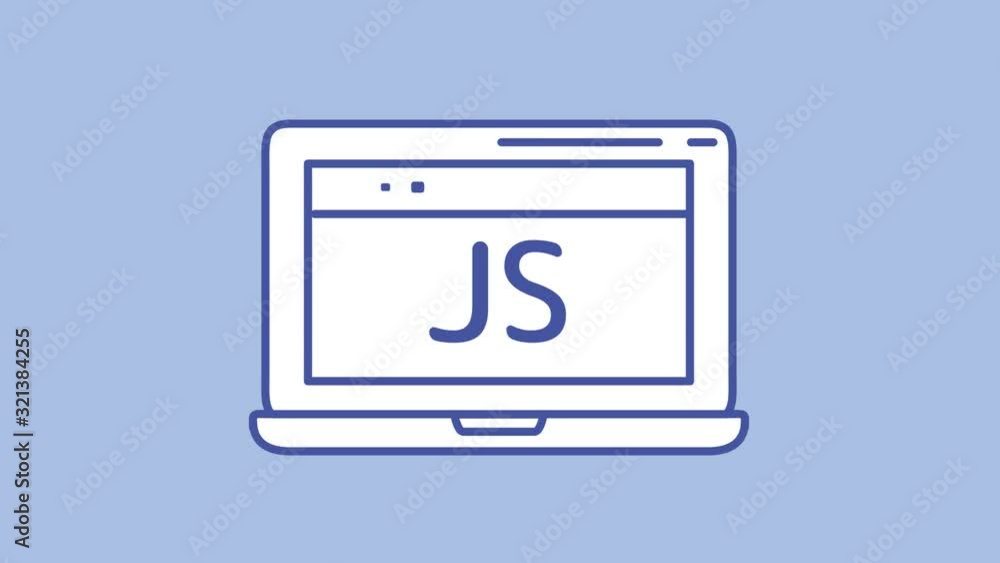 Poster js line icon on the alpha channel