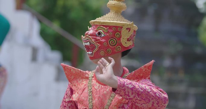 Laos  Dance Culture Khon, Video In 4K
