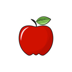 Illustration vector: Red Apple isolated