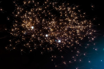 fireworks in the night sky