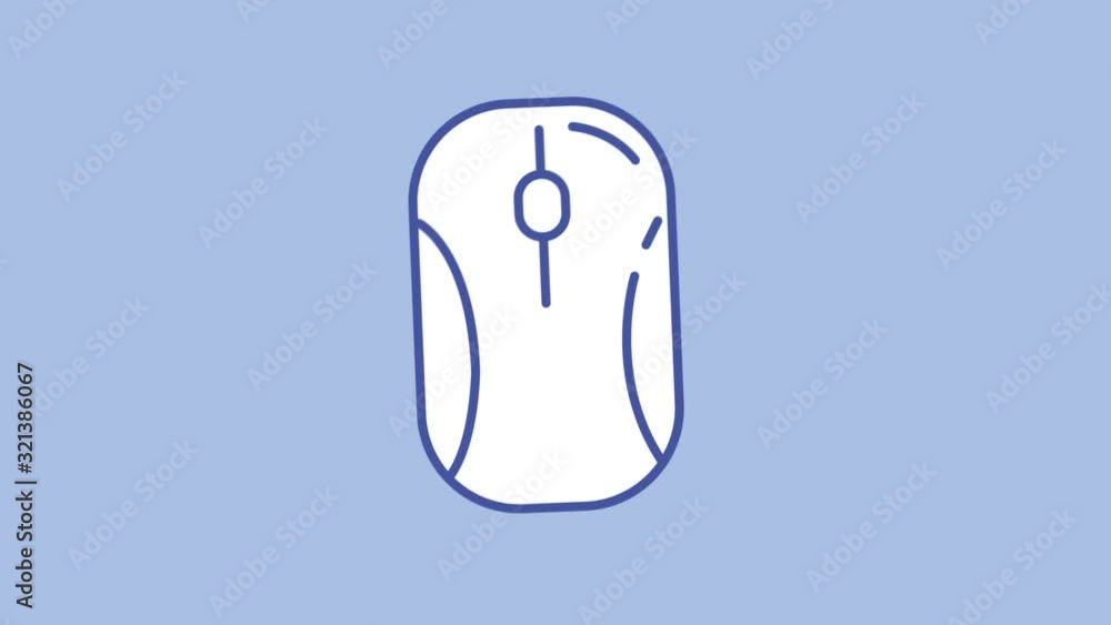 Poster computer mouse line icon on the alpha channel