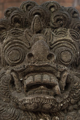 Demon sculpture, balinese temple.