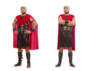 Gladiator isolated on white background