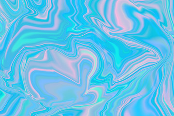 Abstract Natural Luxury marble texture. Wonderful background in Holographic Foil. Digital art. Marbleized effect.