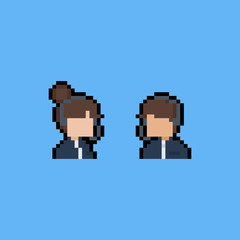 Pixel art cartoon operator character icons.
