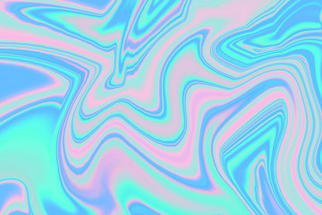 Abstract holographic background. Digital art. Futuristic holographic. Wonderful background in Holographic Foil. Modern surface design style. Packaging wrap paper. Banner, greetings card, poster