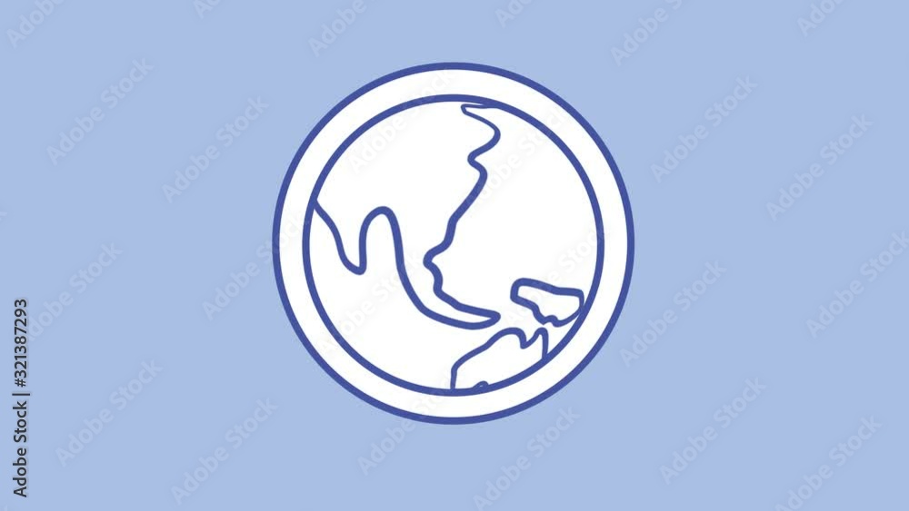 Poster planet line icon on the alpha channel