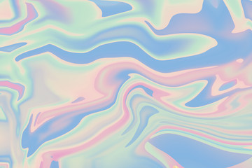 Abstract Natural Luxury marble texture. Wonderful background in Holographic Foil. Digital art. Marbleized effect.