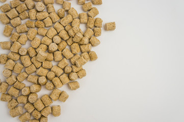 pressed bran on a white background