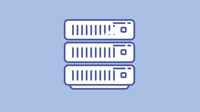 Server line icon on the Alpha Channel